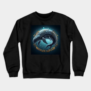 Beautiful Whale art for whale lovers Crewneck Sweatshirt